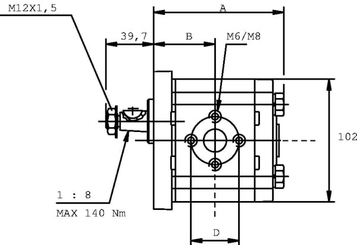 Pièces agricoles - Hydraulique - Motoréducteur PLM20.20-R0-82E2-LGE