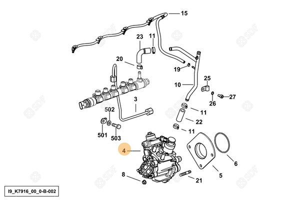 Pièces agricoles - Pieces moteur - POMPE D'ALIMENTATION