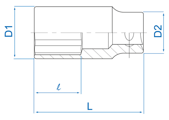 Outils - Outils divers - Douille longue 3/8" 12mm