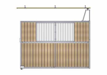Materiels - Accessoires 200Kg-300Kg - SEPARATION COULISSANTE BARREAUDEE/RESINE L.3.50M