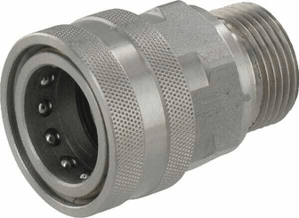 Pièces agricoles - Hydraulique - Raccord rapide femelle Ø18,2mm x M 1/2" inox