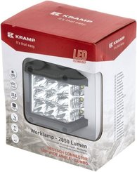 Pièces agricoles - Eclairage - Work light LED, 22.5W, 2850lm, square, 10/30V, 89x73x97mm, Deutsch plug, Kramp