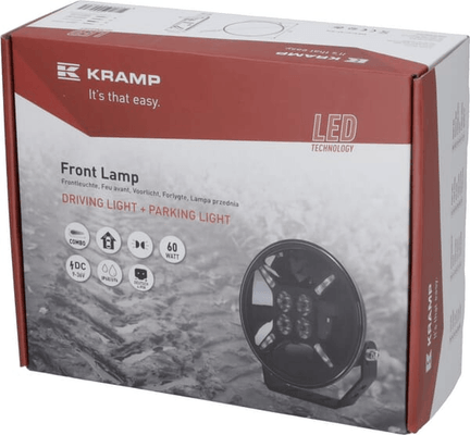 Pièces agricoles - Eclairage - Phare LED, 60 W, rond, 9-36 V, Ø180 mm, feu de jour, double éclairage de stationnement