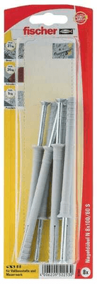 Pièces agricoles - Fasteners - Cheville à clouer avec vis Fischer