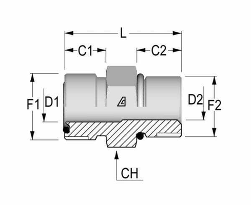 Pièces agricoles - Hydraulique - Union male ORFS/UNF 1 3/16 - 1 1/16