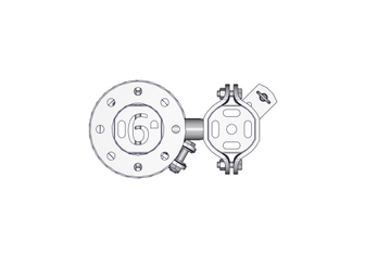 Accessoires et options matériel  - Matériel d'élevage - autre - DOUBLE POTEAU -6- DE ROTATION HORAIRE A SCELLER V2