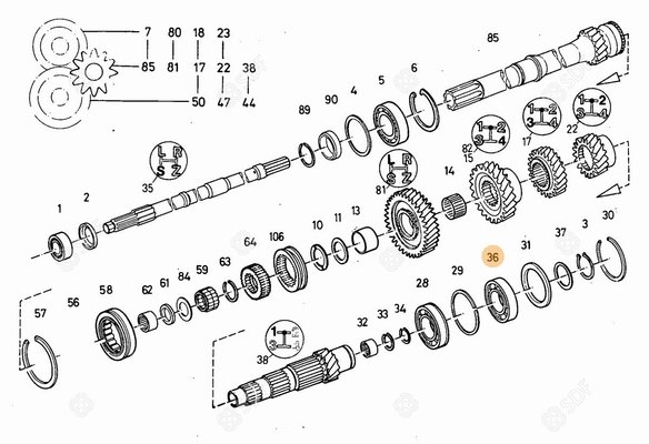 Pièces agricoles - Roulements - ROULEMENT A BILLES Deutz-Fahr origine