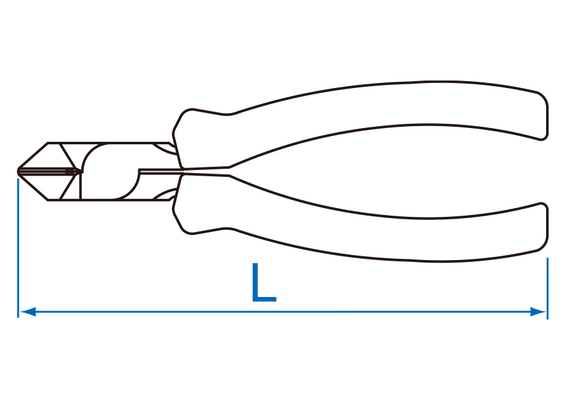 Outils - Outils divers - Blister de pince coupante diagonale avec une branche gainée 163mm