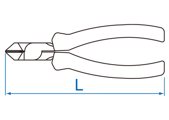 Outils - Outils divers - Blister de pince coupante diagonale avec une branche gainée 163mm