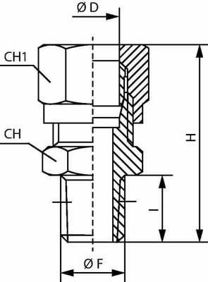 Pièces agricoles - Pièce pneumatique - Raccord bague de serrage droit