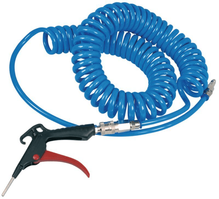 Automobile - Consommables et accessoires auto. - flexible spiralé polyuréthane 6,5x10 mm avec raccords et soufflette (par 1)