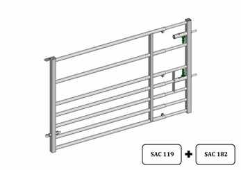 Materiels - Cage de contention - PACK DE 14 PORTES 7 LISSES PETIT BETAIL L.2/3M EMBOITEE