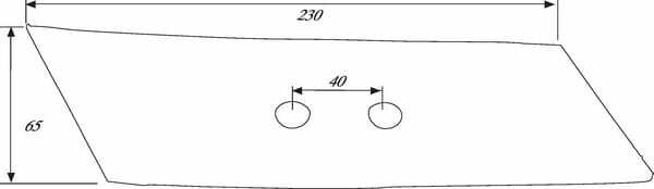 Pièces agricoles - Travail du sol - Pointe réversible D. p/KV