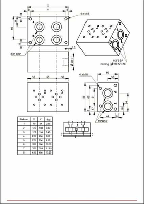 Pièces agricoles - Hydraulique - Base MRK3-3-G-O NG6