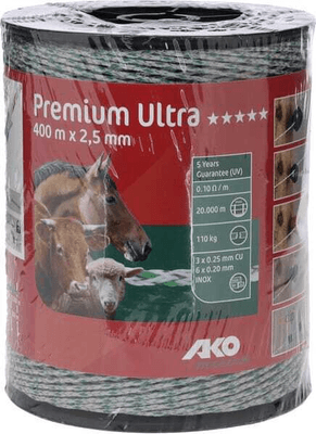 Pièces agricoles - Cloture,Jardin & Sylviculture - Multifil Premium Ultra 2,5mm white/green 400m