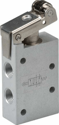 Pièces agricoles - Pièce pneumatique - Vanne 5/2 levier à galet, 1/8"