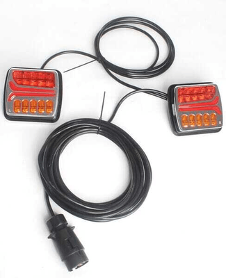 Pièces agricoles - Eclairage - Jeu de lumière LED, 12-24V, bot-on arrière, câble de 12,5m, Kramp