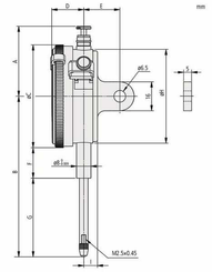Outils - Outils divers - Jauge, cadran analogique de 30 mm