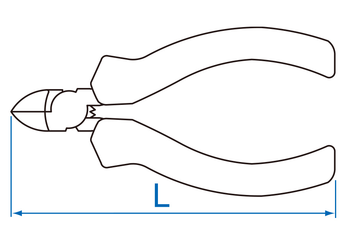 Outils - Outils divers - Blister de pince coupante diagonale 115mm
