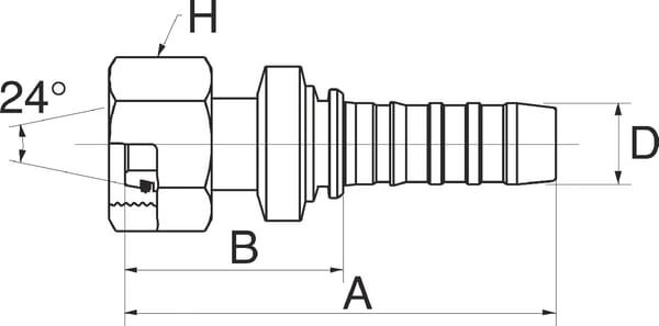 Pièces agricoles - Hydraulique - Racc. à sertir DN32-M52x2