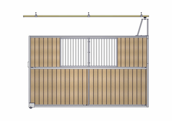 Materiels - Cage de contention - SEPARATION COULISSANTE BARREAUDEE/RESINE L.4M