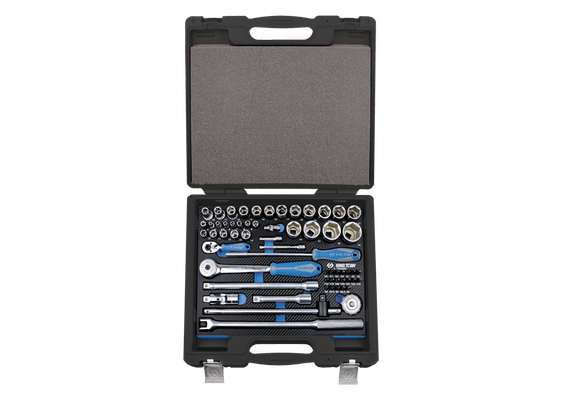 Outils - Outils divers - Coffret de douilles et accessoires1/4"et1/2" 6 pans EVAWAVE - 60pcs