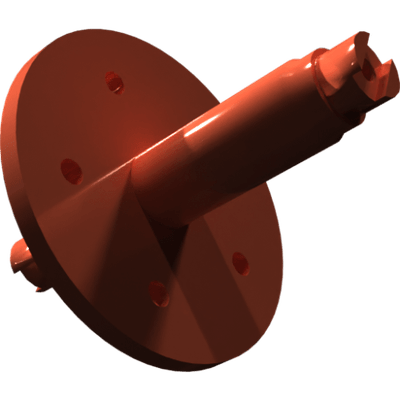 Pièces agricoles - Pièce divers - Axe de roue étroit soudé-peint-