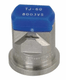 Buse à double jets plat TJ 80° 3 bleu acier inoxydable TeeJet