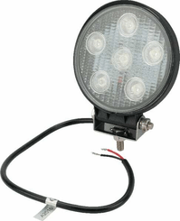 Pièces agricoles - Eclairage - Phare de travail LED rond 27W 1850lm 10/30V faisceau large 6 LED gopart