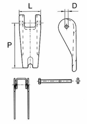 Pièces agricoles - Outils atelier - Cale forgée de rechange