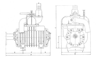Pièces agricoles - Fertilisation & Lisier - Pompe à vide entraînement hydraulique B.P.