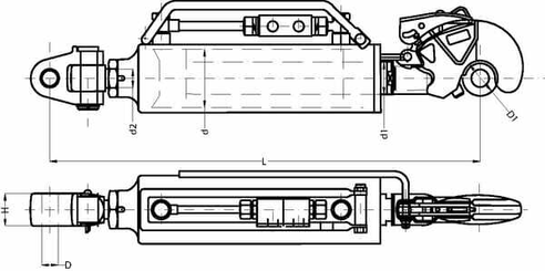 Pièces agricoles - Tracteur pièce adaptable - Barre de poussée hydraulique