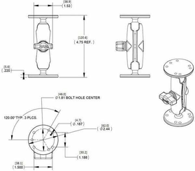 Pièces agricoles - Pièce Pulvérisateur - Kit de montage 2x rond