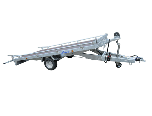 Materiels - Remorque voiture - PLATEAU ROUES DESSOUS 355x180 freiné 1 essieu PTAC 1500 kg