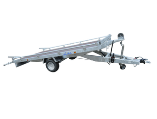 Materiels - Remorque voiture - PLATEAU ROUES DESSOUS 355x180 freiné 1 essieu PTAC 1500 kg