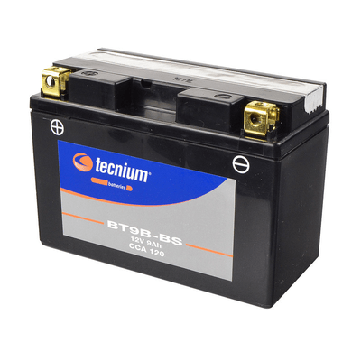 Pièces Quad & Motos - Electrique - Batterie TECNIUM sans entretien avec pack acide - BT9B-BS