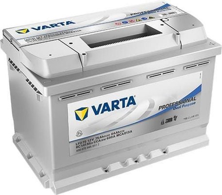 Pièces agricoles - Eclairage - Battery 12V 75Ah 600A LFS75 VARTA Professional Starter