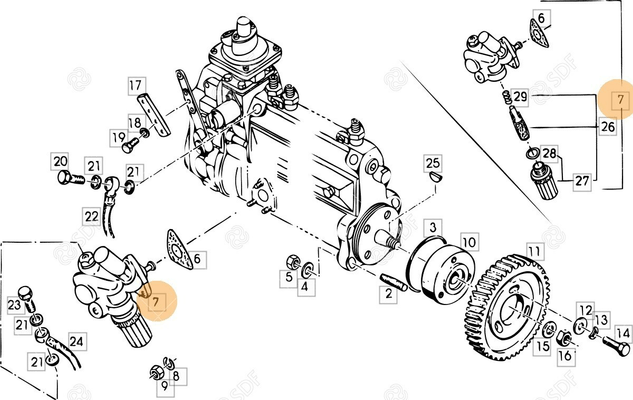 Pièces agricoles - Pieces moteur - POMPE ALIMENT.COMB Deutz-Fahr origine
