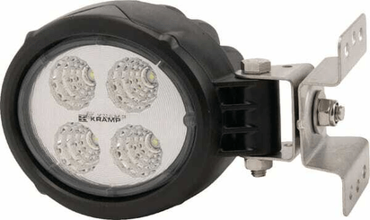Pièces agricoles - Eclairage - Phare de travail LED rond 18W 1500lm, 10/30V, Ø 117mm faisceau large prise Deutch 6 LED Kramp