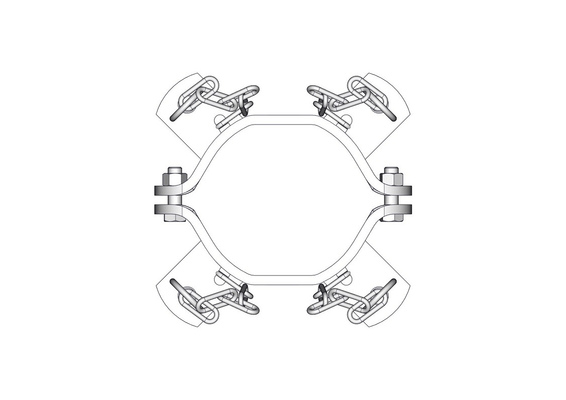 Materiels - Matériel d'élevage - autre - BRIDE TREFLE 4D D.140MM