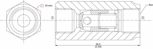 Pièces agricoles - Hydraulique - Clapet anti-retour RS06/5G-04