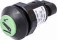 Interrupteur poussoir, abaissement du relevage, rond, vert