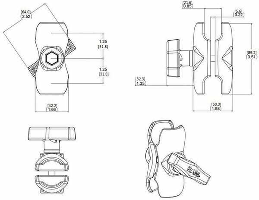 Pièces agricoles - Pièce Pulvérisateur - Pince "C" 90 mm