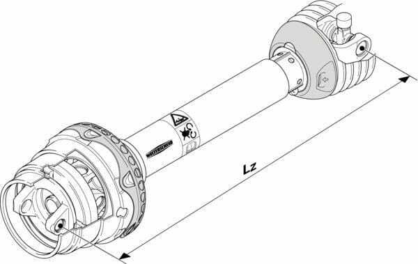 Pièces agricoles - Transmission - Transmission sans machoire PWE 480 L : 1210 mm, Walterscheid