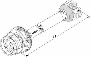 Pièces agricoles - Transmission - Transmission sans machoire PWE 480 L : 1210 mm, Walterscheid