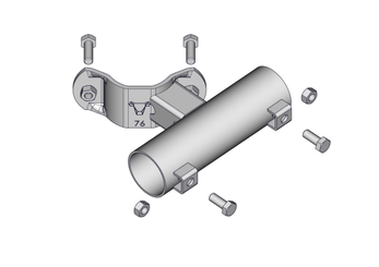 Materiels - Accessoires 0Kg-5Kg - DEMI BRIDE TREFLE D.76MM SUPPORT TUBE 49MM
