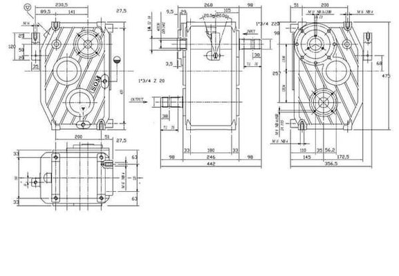 Pièces agricoles - Transmission - Boîte de vitesses C3A, 1,57:1, 3,26:1