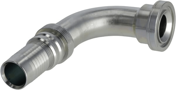 Pièces agricoles - Hydraulique - Raccord à sertir 4SH-DN32 avec flasque ø54,0 mm 90°