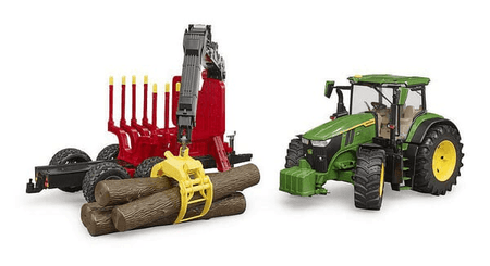Loisirs - Jouets - John Deere 7R 350 avec remorque à grumes