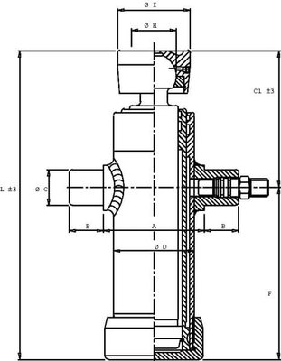Pièces agricoles - Hydraulique - Verin telescopique+rotule